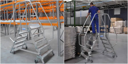 Pomost jezdny z dwustronnym wejściem firmy Krause Pomost jezdny z dwustronnym wejściem firmy Krause