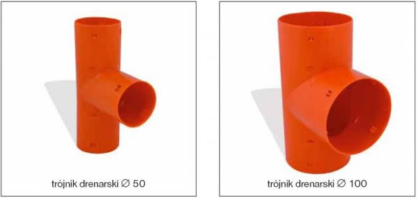 Trójnik drenarski 