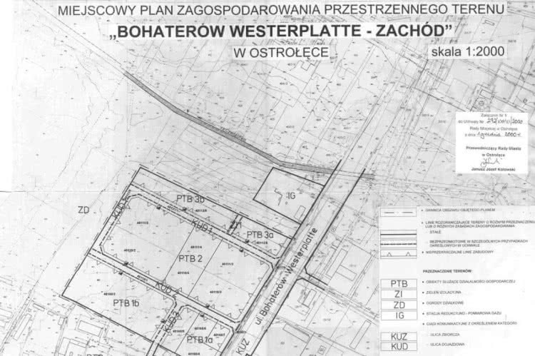 Przykładowa mapa do planu miejscowego zagospodarowania przestrzeni Przykładowa mapa do planu miejscowego zagospodarowania przestrzeni