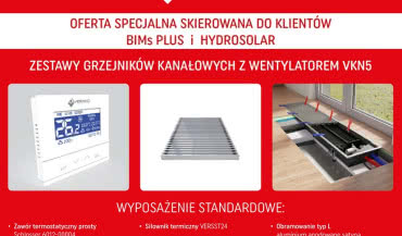 Specjalna oferta na grzejniki kanałowe VKN5 Verano