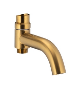 Wylot wannowy do kompletacji z deszczownią MOZA BRUSHED GOLD