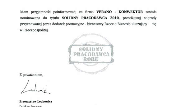 SOLIDNY PRACODAWCA 2010