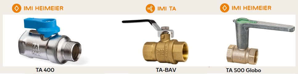 Wybrana oferta kulowych zaworów odcinających. fot. IMI Hydronic Engineering Wybrana oferta kulowych zaworów odcinających. fot. IMI Hydronic Engineering