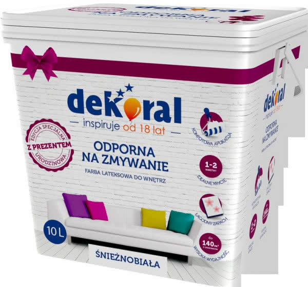 Biała farba akrylowo-lateksowa
