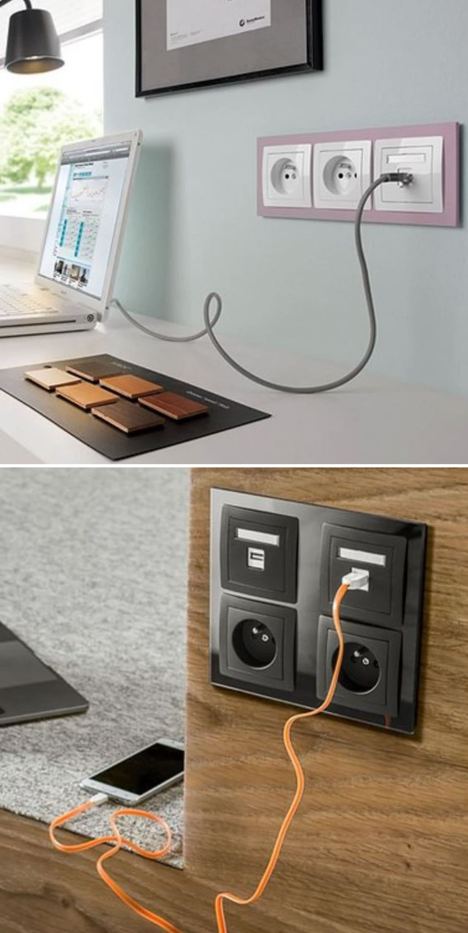 Gniazdo komputerowe i gniazdo USB. fot. Karlik Elektrotechnik Gniazdo komputerowe i gniazdo USB. fot. Karlik Elektrotechnik