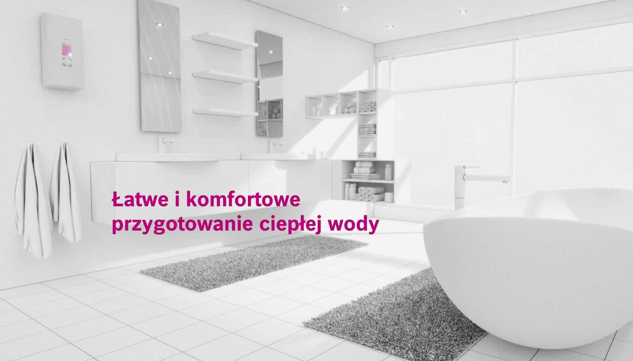 Elektryczne przepływowe podgrzewacze wody Tronic 8500. fot. Bosch Termotechnika Elektryczne przepływowe podgrzewacze wody Tronic 8500. fot. Bosch Termotechnika