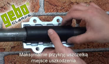 Gebo Clamps. Obejmy remontowe na rurze stalowej. Typ DS/DSK